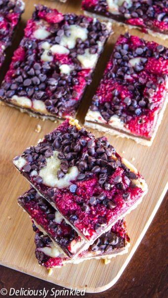 Dark Chocolate Raspberry Pie Bars Deliciously Sprinkled