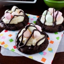 Mini Marshmallow Hot Chocolate Cookies