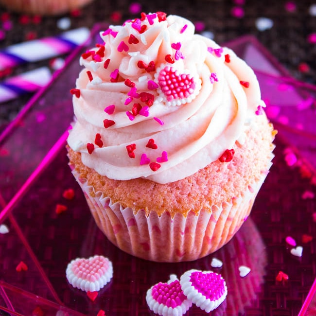 Pink Heart Cupcakes