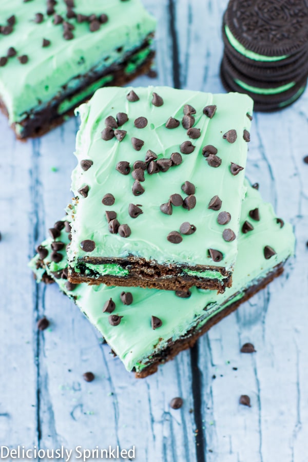 Mint Chocolate Chip Brownies