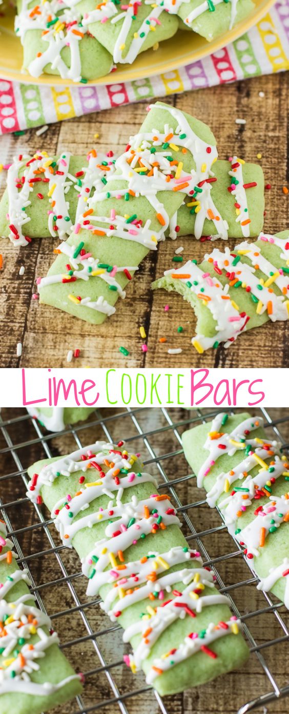 LIME COOKIE BARS MADE WITH JELL-O