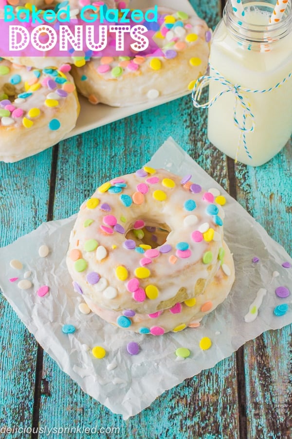 easy baked donuts with vanilla glazed icing by deliciously sprinkled