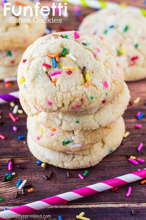 Funfetti Sugar Cookies on Deliciously Sprinkled