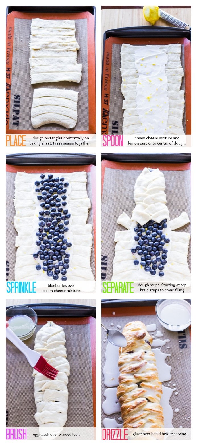 step by step Blueberry Lemon Bread