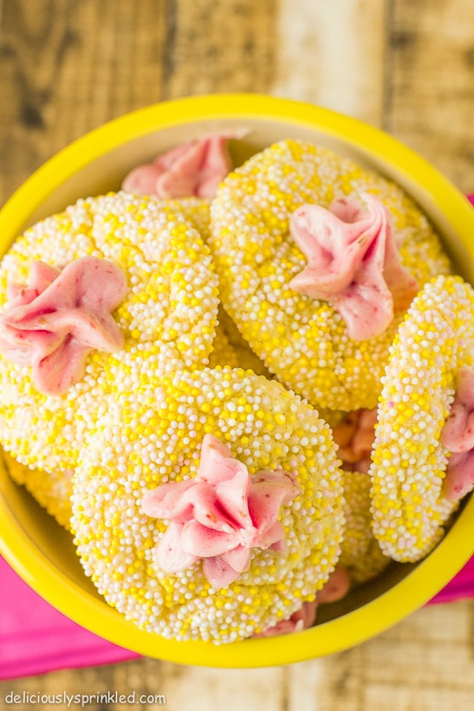 Lemon Raspberry Cookies | Deliciously Sprinkled