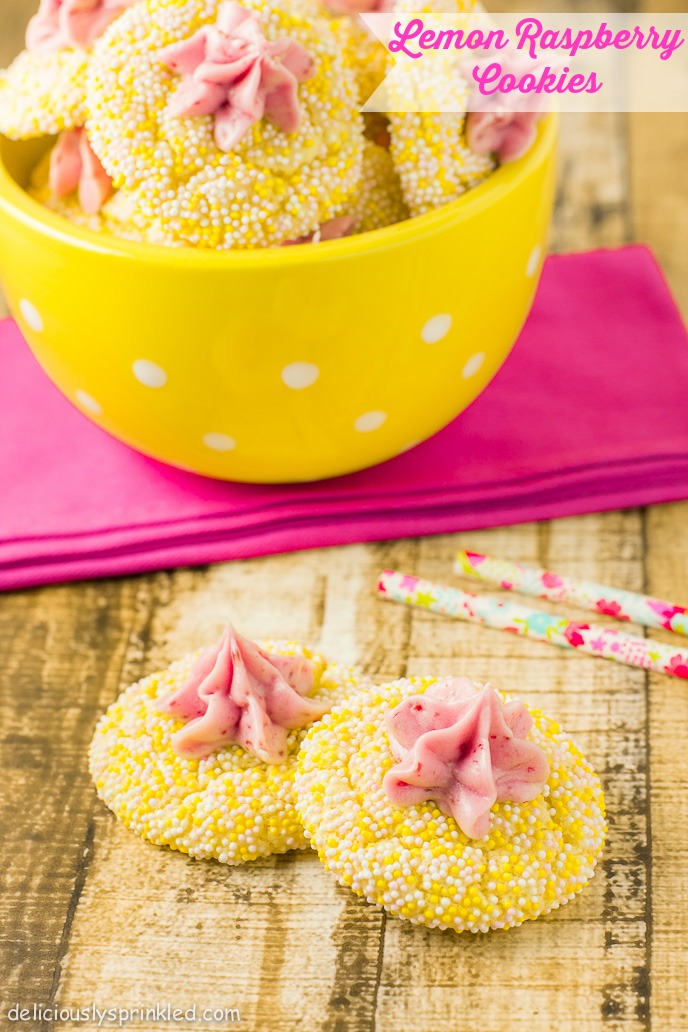 Lemon Raspberry Cookies Deliciously Sprinkled