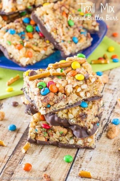 Chocolate Frosted Peanut Butter Bars – Deliciously Sprinkled