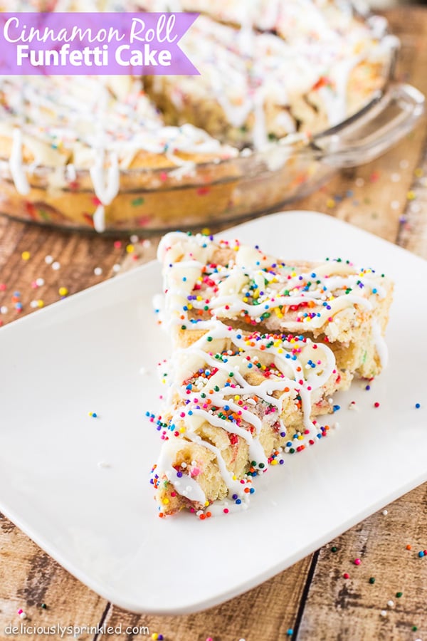 Cinnamon Roll Funfetti Cake Recipe