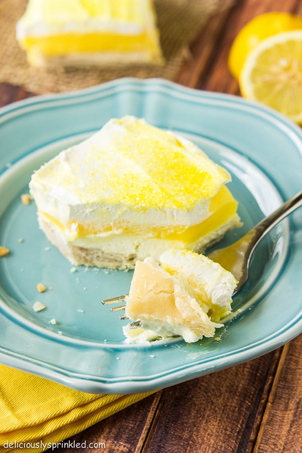 Lemon Pie Bars | Deliciously Sprinkled