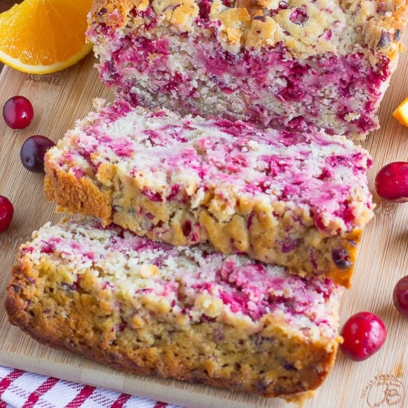 This Cranberry Orange Bread recipe is perfect for breakfast or a snack.