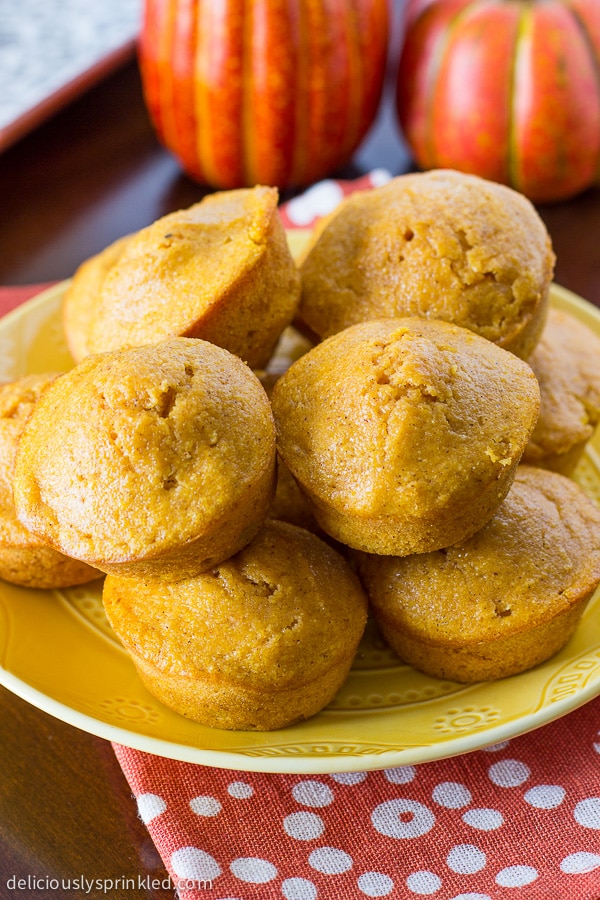 Pumpkin Spice Cornbread Muffins using Fleischmeann's Cornbread Baking Mix