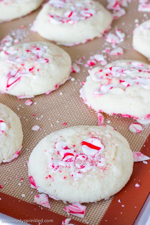 Peppermint Sugar Cookies | Deliciously Sprinkled