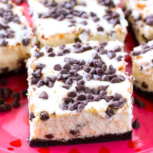 Chocolate Chip Oreo Cheesecake Bars Deliciously Sprinkled