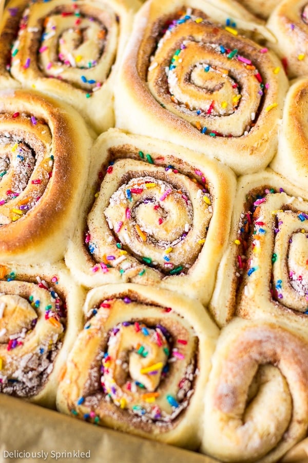 Homemade Funfetti Cinnamon Rolls