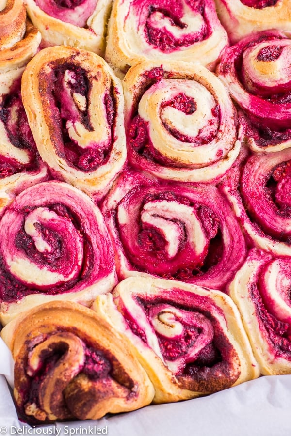 Homemade Raspberry Cinnamon Rolls