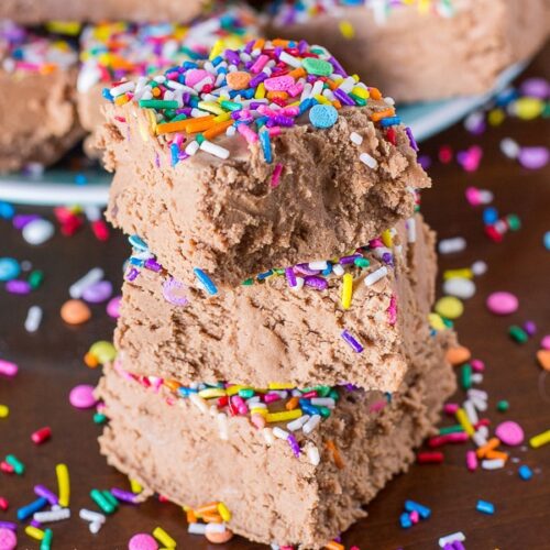 Marshmallow Creme Fudge Deliciously Sprinkled