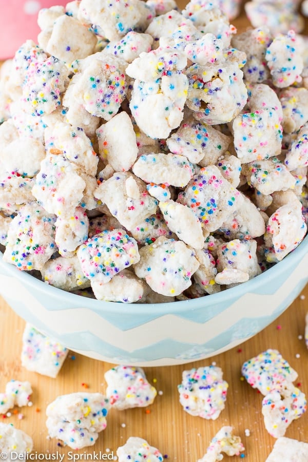 Sugar Cookie Puppy Chow, Confetti Puppy Chow