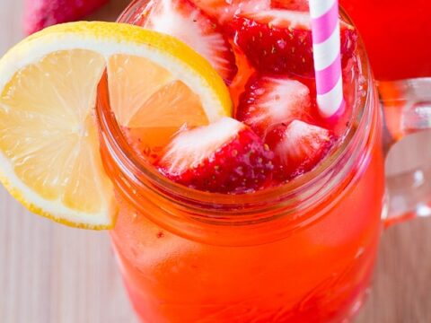 Fresh Strawberry Lemonade Deliciously Sprinkled