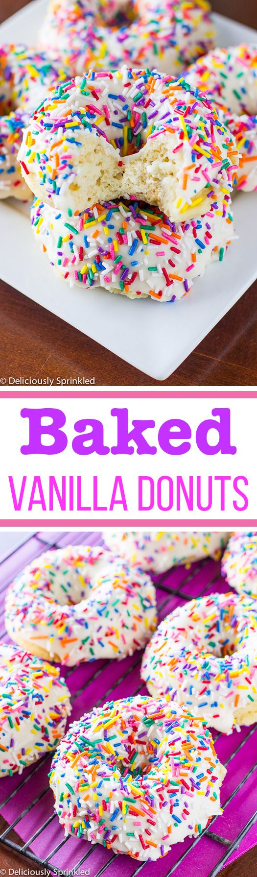 THE BEST BAKED VANILLA DONUTS