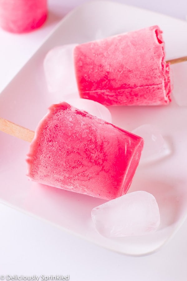 Strawberry & Cream Popsicles