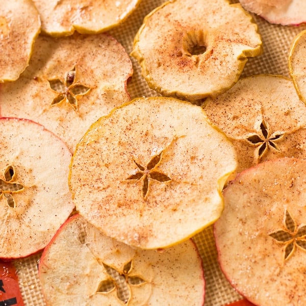 Candied Apple Chips - Baked Apple Chips - Fake Ginger