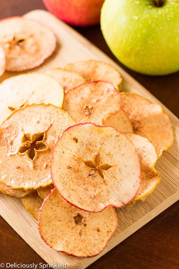 Candied Apple Chips - Baked Apple Chips - Fake Ginger