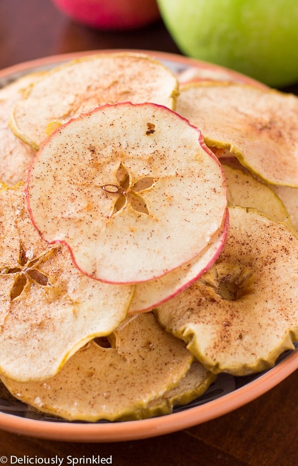 Candied Apple Chips - Baked Apple Chips - Fake Ginger