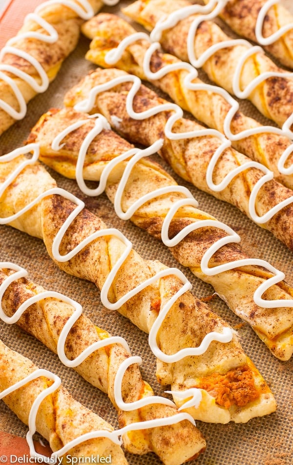 Pumpkin Pie Twists Deliciously Sprinkled