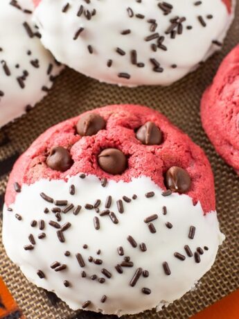 RED VELVET CHOCOLATE CHIP COOKIES