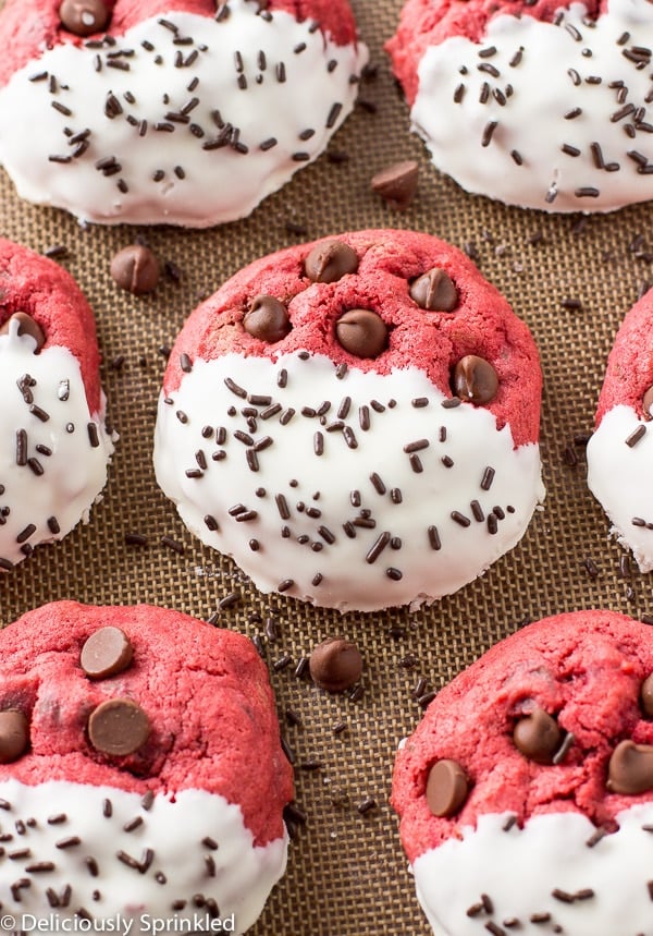 Red Velvet Chocolate Chip Cookies