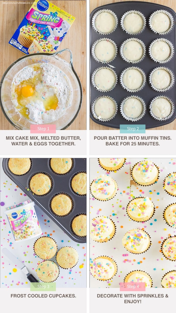 FUNFETTI CUPCAKES