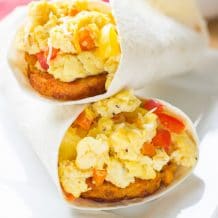 Veggie Hash Brown Breakfast Burrito