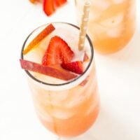 Strawberry Peach Green Iced Tea