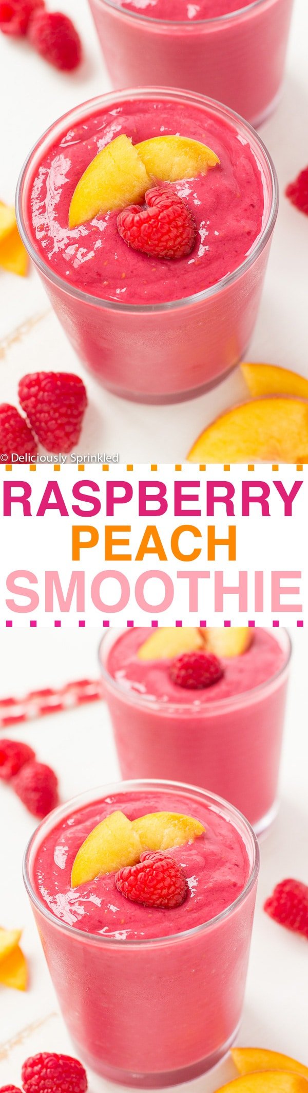 Raspberry Peach Smoothie – Deliciously Sprinkled