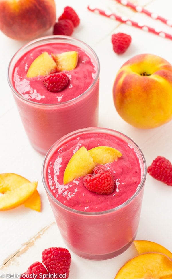 Raspberry Peach Smoothie Recipe
