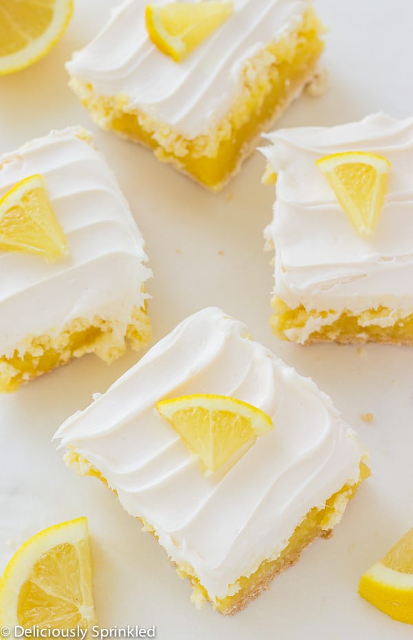 Frosted Lemon Cheesecake Bars