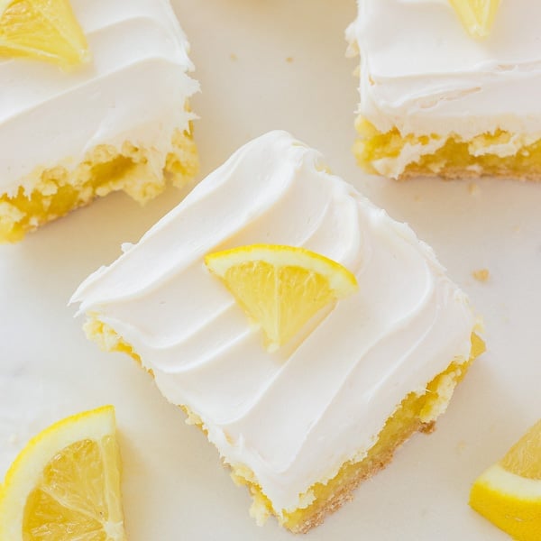 FROSTED LEMON CHEESECAKE BARS