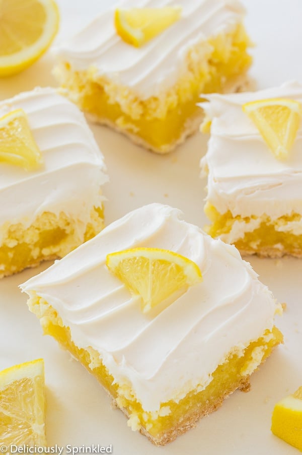 Frosted Lemon Cheesecake Bars