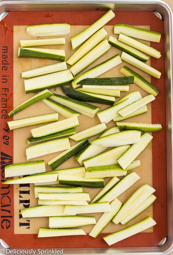 zucchini on a tray