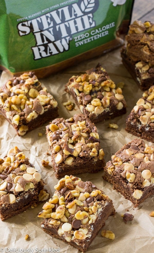 These homemade brownies are fudgy and topped with chocolate chips and walnuts making them the best brownie recipe you'll ever need.