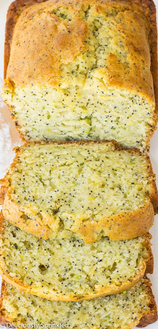 LEMON POPPYSEED ZUCCHINI BREAD Deliciously Sprinkled