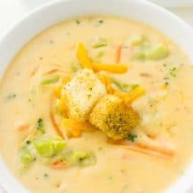 SLOW COOKER BROCCOLI CHEDDAR SOUP