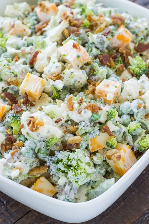 Easy Bacon Ranch Broccoli Salad Deliciously Sprinkled