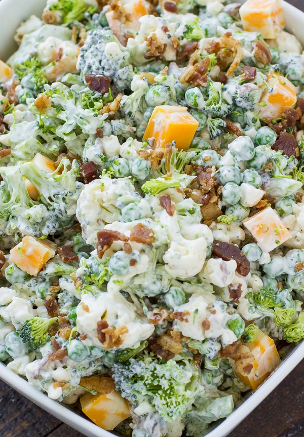 Easy Bacon Ranch Broccoli Salad Deliciously Sprinkled