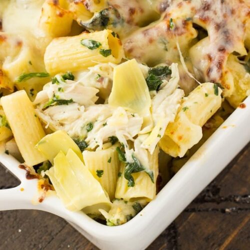 Spinach & Artichoke Chicken Casserole Deliciously Sprinkled
