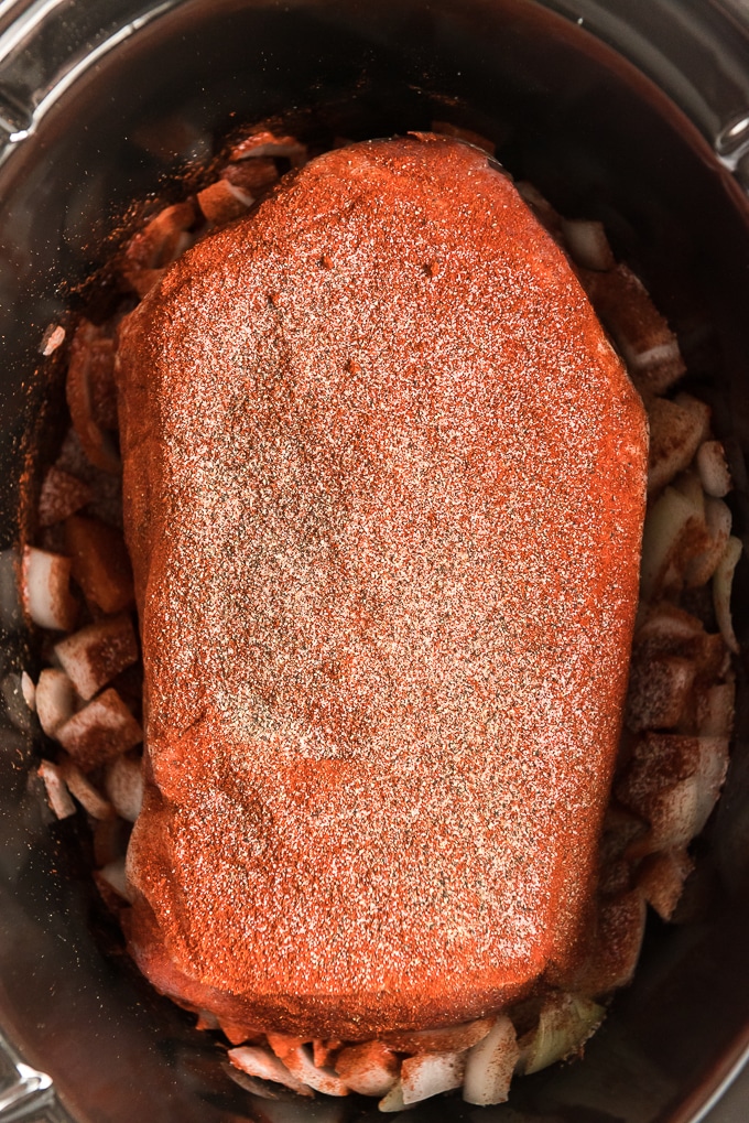 seasoned pork shoulder in crockpot