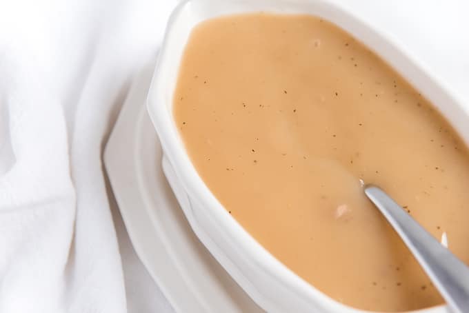bowl of turkey gravy