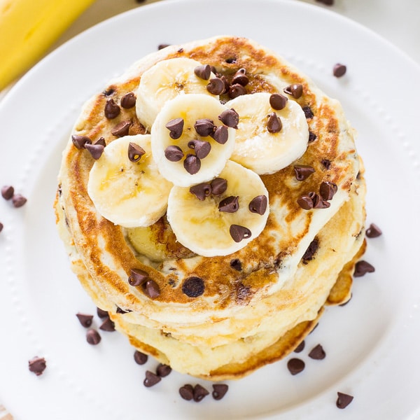 Easy Banana Chocolate Chip Pancakes Recipe