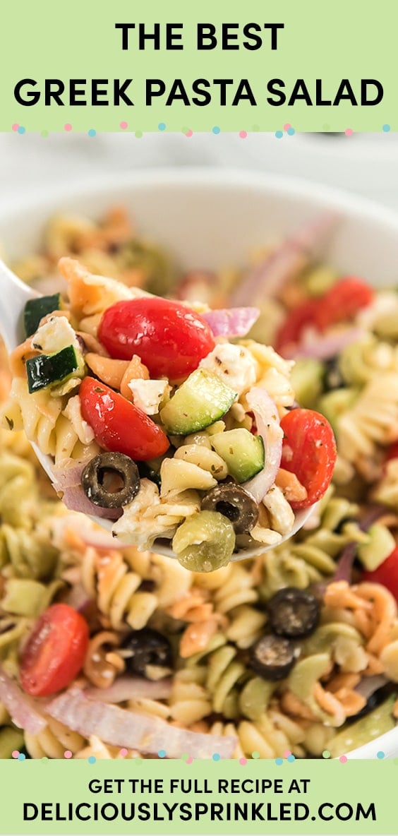 Greek Pasta Salad – Deliciously Sprinkled