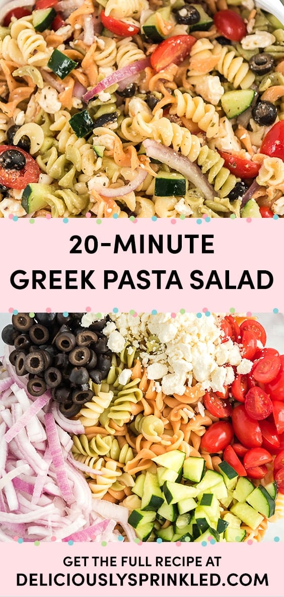 Greek Pasta Salad – Deliciously Sprinkled